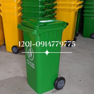 thùng rác 120 lít xanh