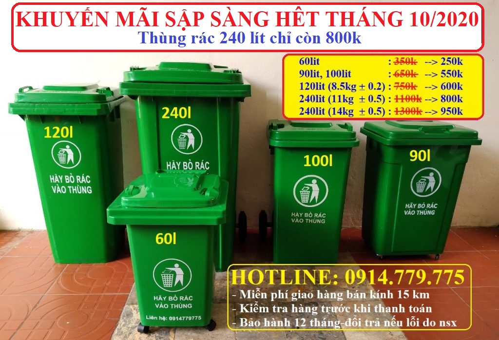 thùng rác khuyến mãi tại Đà Nẵng