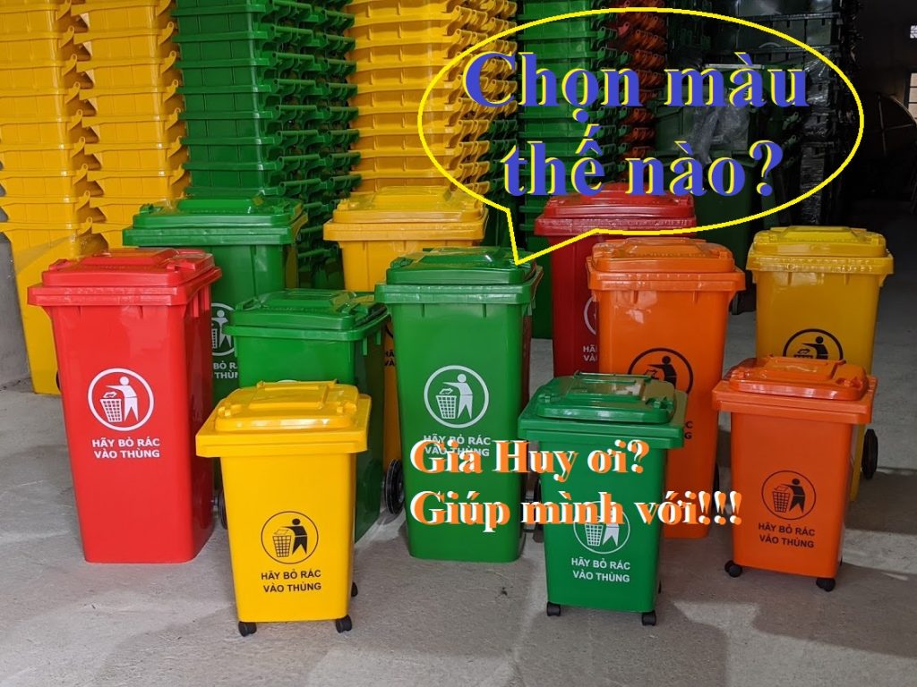 quy định màu thùng rác