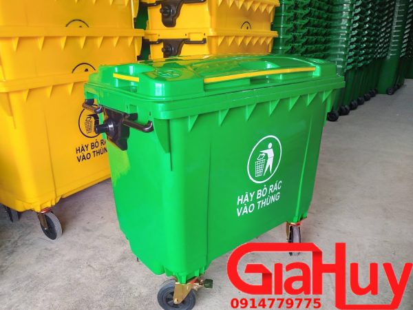 Xe đẩy rác nhựa composite giá rẻ